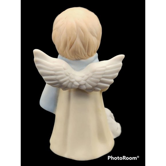 Vintage Lefton Angel Figurine With Puppy Dog 1990 Christopher Collection 07697 - Picture 4 of 6